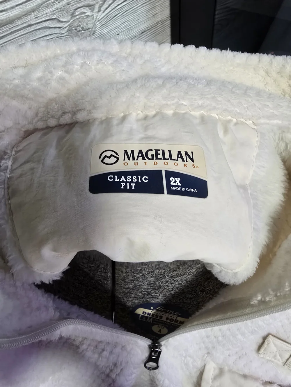 Magellan Outdoors Cream Textured Sherpa Pullover